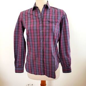 Vintage Plaid Shirt by Diane Von Furstenberg DVF 70s Button Down Size Sm…